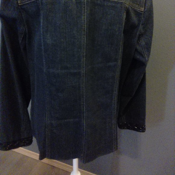 Beaded Stretch Denim - Picture 4 of 8